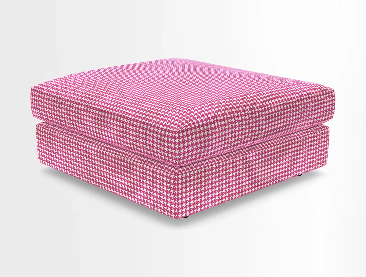 Slingsby fixed cover Footstool in Two Tone Plain Biscuit