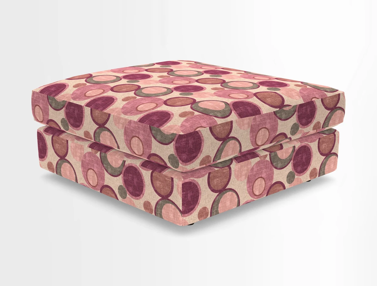 Slingsby fixed cover Footstool in Two Tone Plain Biscuit