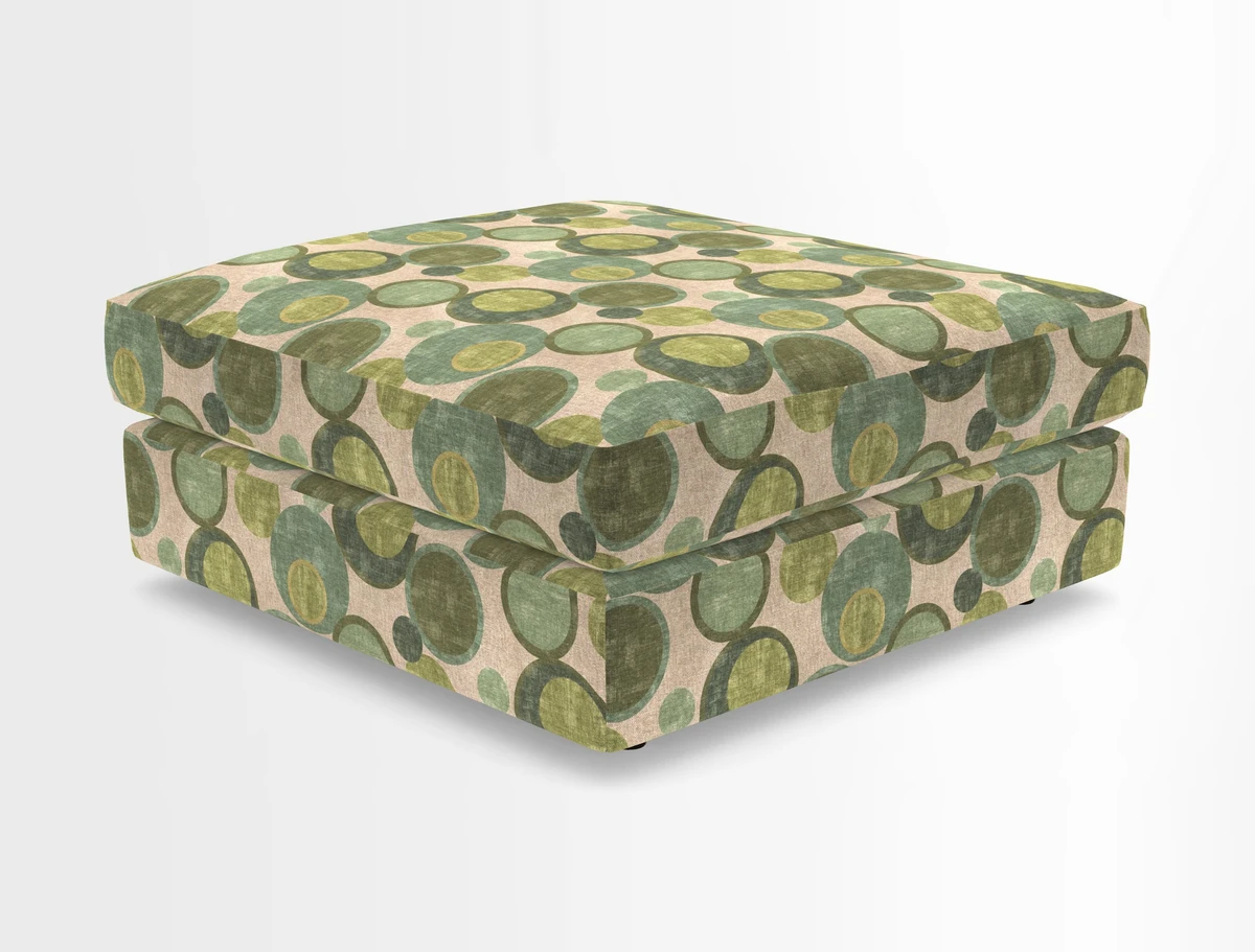 Slingsby fixed cover Footstool in Two Tone Plain Biscuit