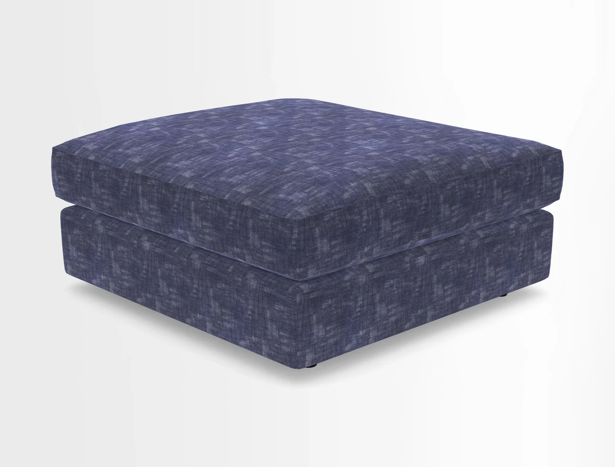 Slingsby fixed cover Footstool in Two Tone Plain Biscuit