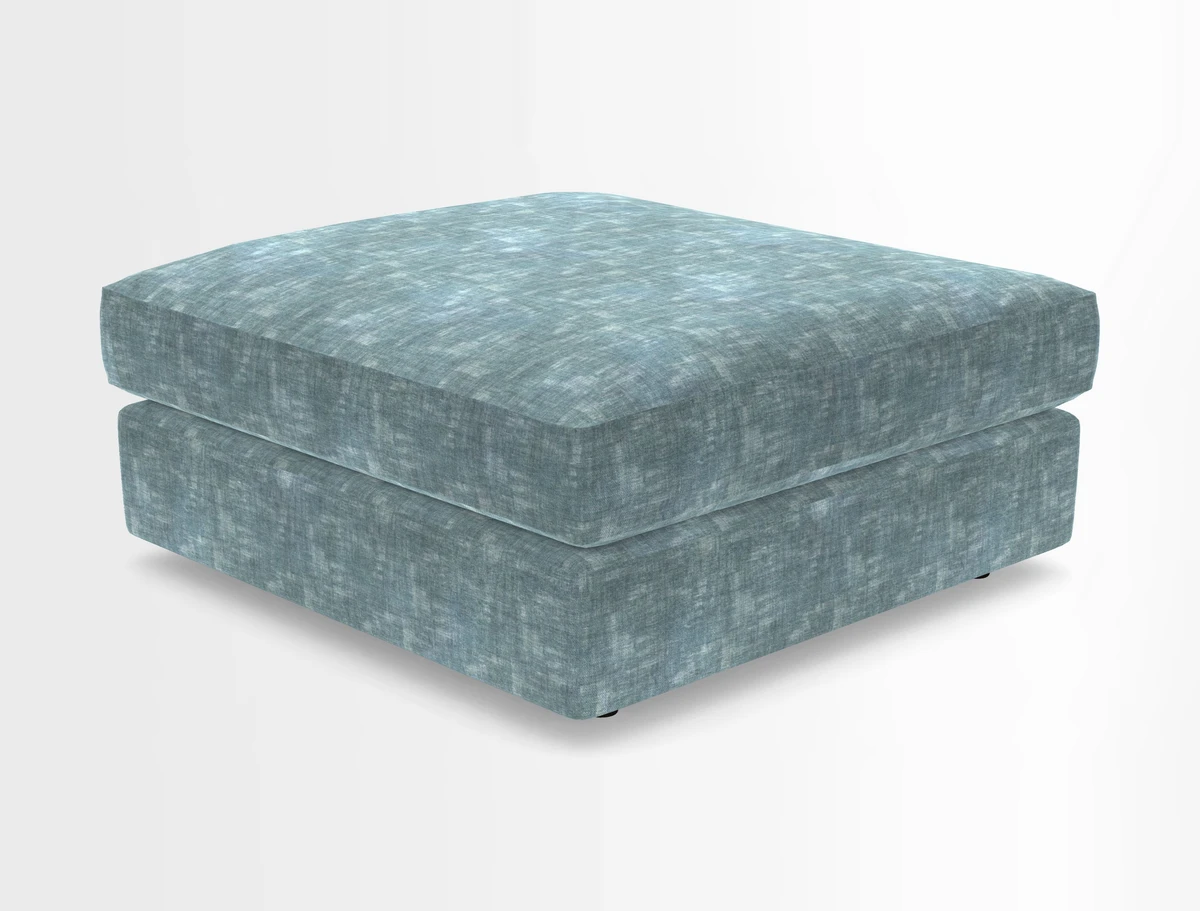 Slingsby fixed cover Footstool in Two Tone Plain Biscuit