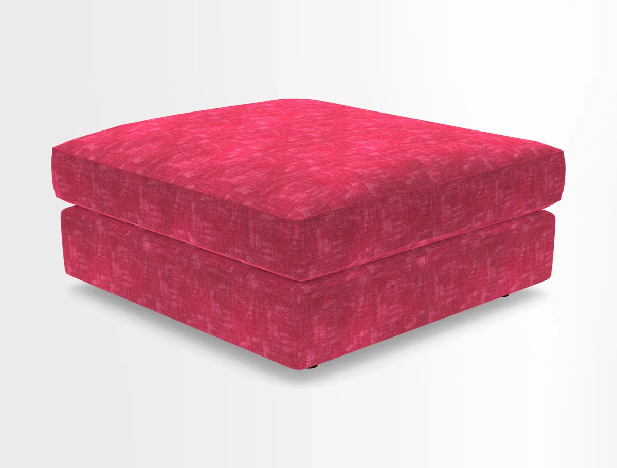 Slingsby fixed cover Footstool in Two Tone Plain Biscuit