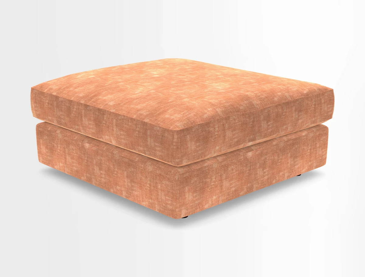 Slingsby fixed cover Footstool in Two Tone Plain Biscuit