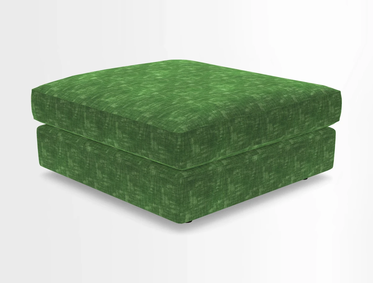 Slingsby fixed cover Footstool in Two Tone Plain Biscuit