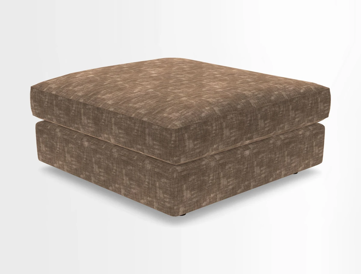 Slingsby fixed cover Footstool in Two Tone Plain Biscuit