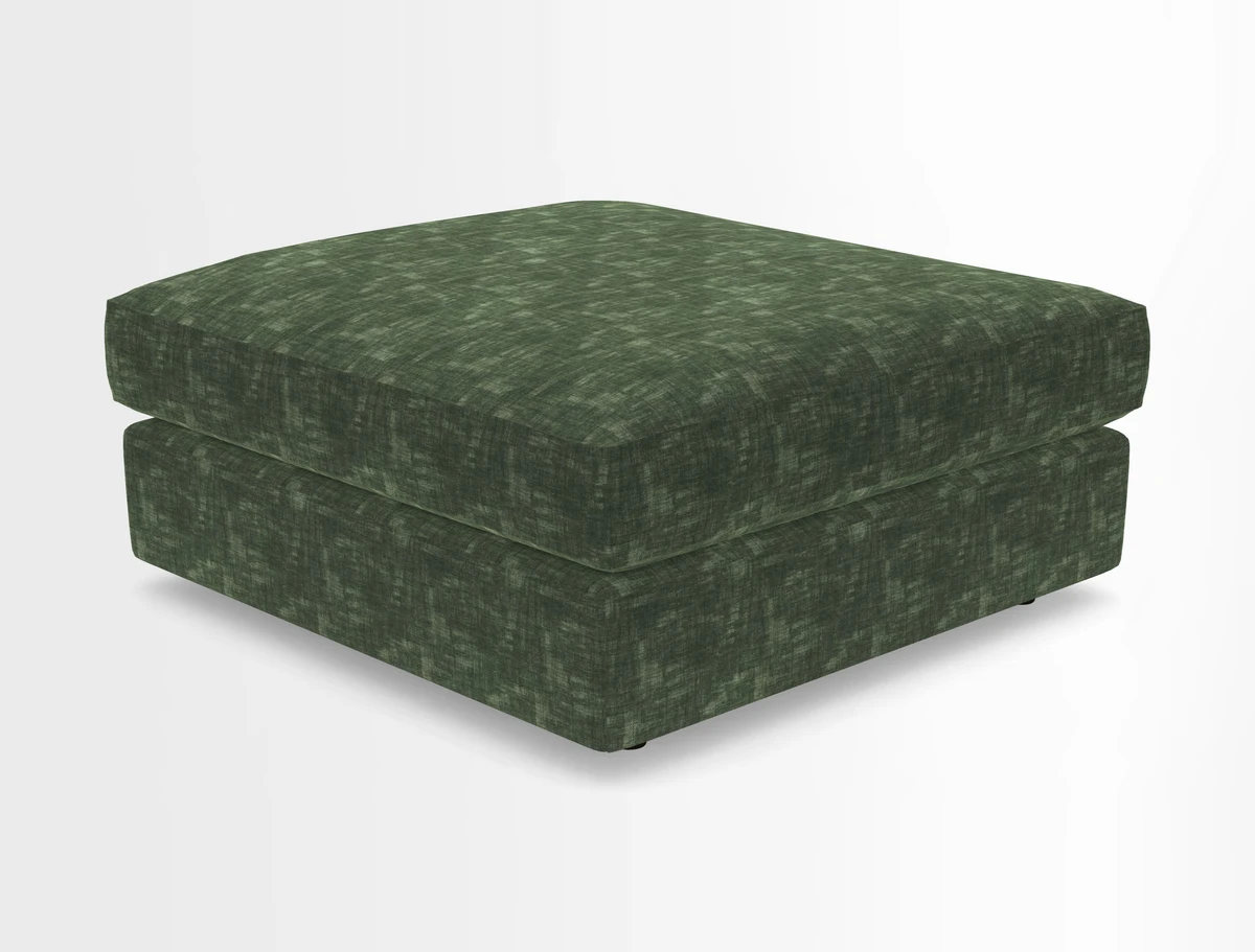 Slingsby fixed cover Footstool in Two Tone Plain Biscuit