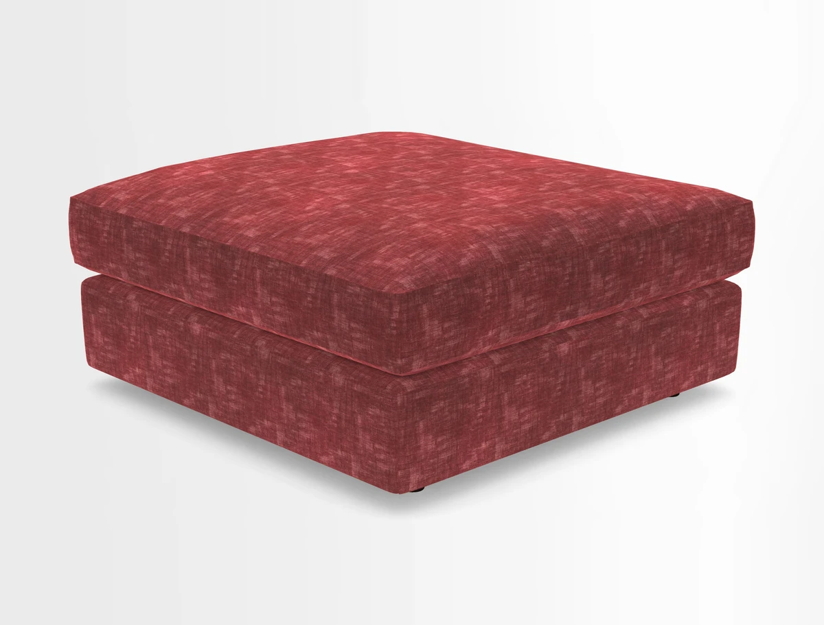 Slingsby fixed cover Footstool in Two Tone Plain Biscuit