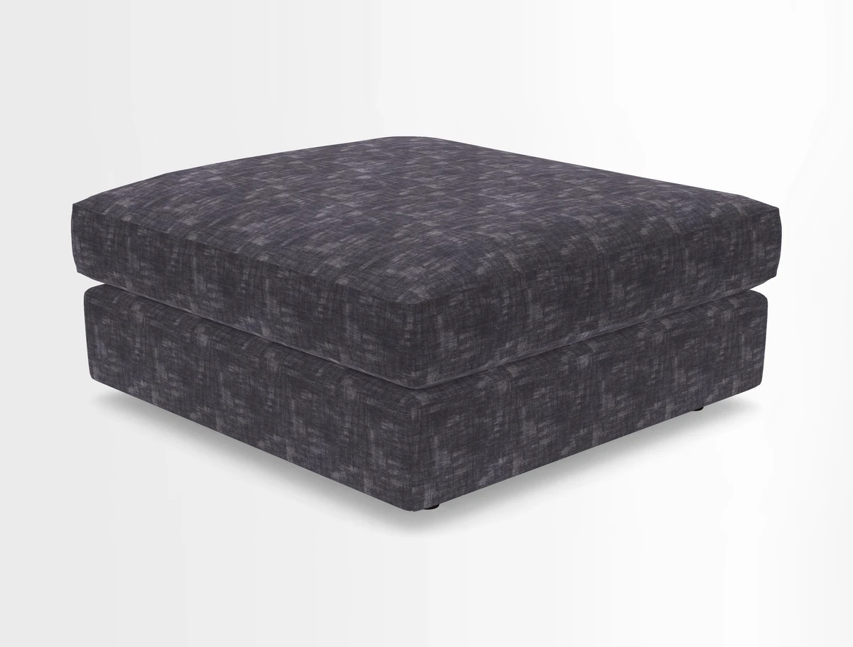 Slingsby fixed cover Footstool in Two Tone Plain Biscuit