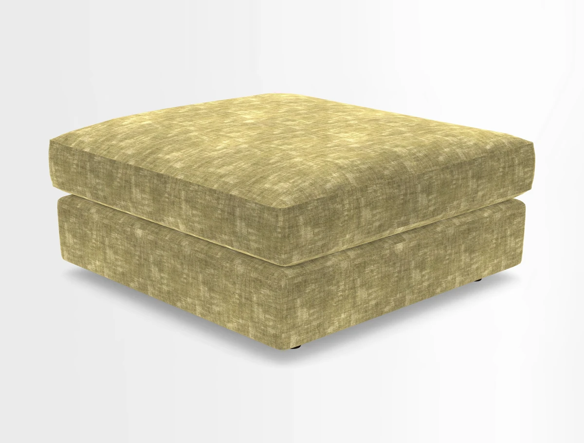 Slingsby fixed cover Footstool in Two Tone Plain Biscuit