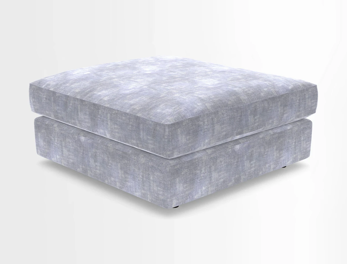 Slingsby fixed cover Footstool in Two Tone Plain Biscuit