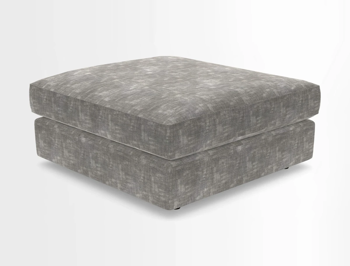 Slingsby fixed cover Footstool in Two Tone Plain Biscuit