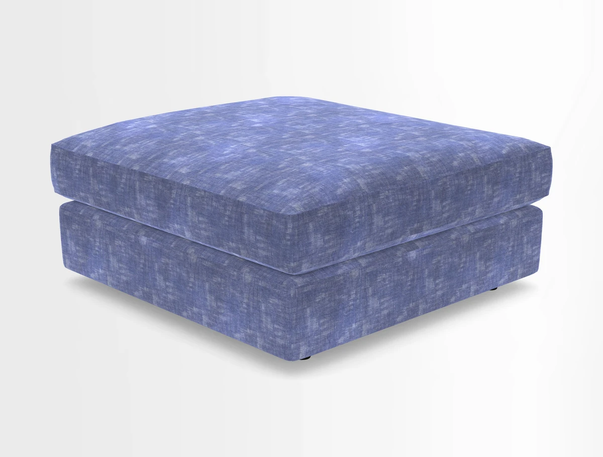 Slingsby fixed cover Footstool in Two Tone Plain Biscuit