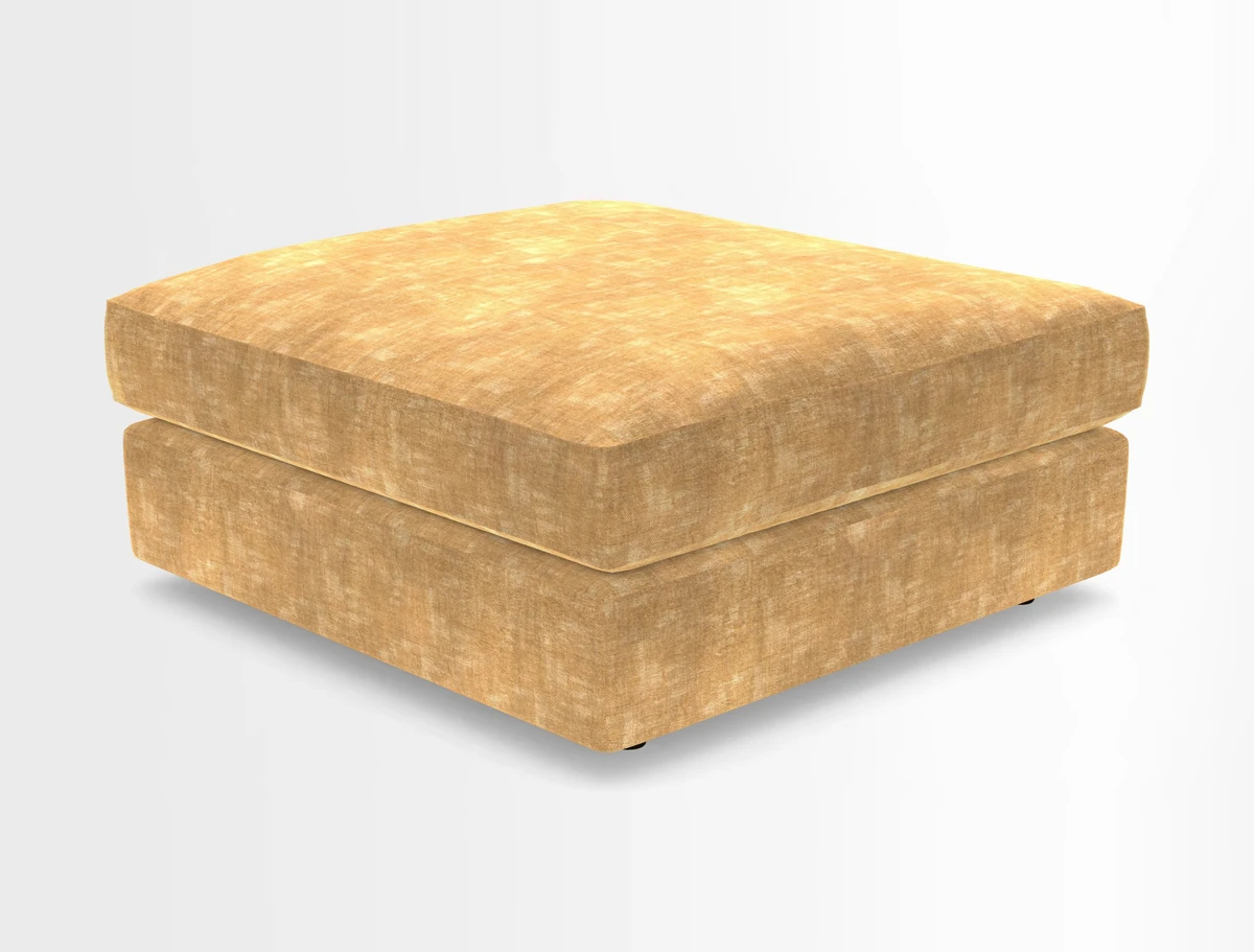 Slingsby fixed cover Footstool in Two Tone Plain Biscuit