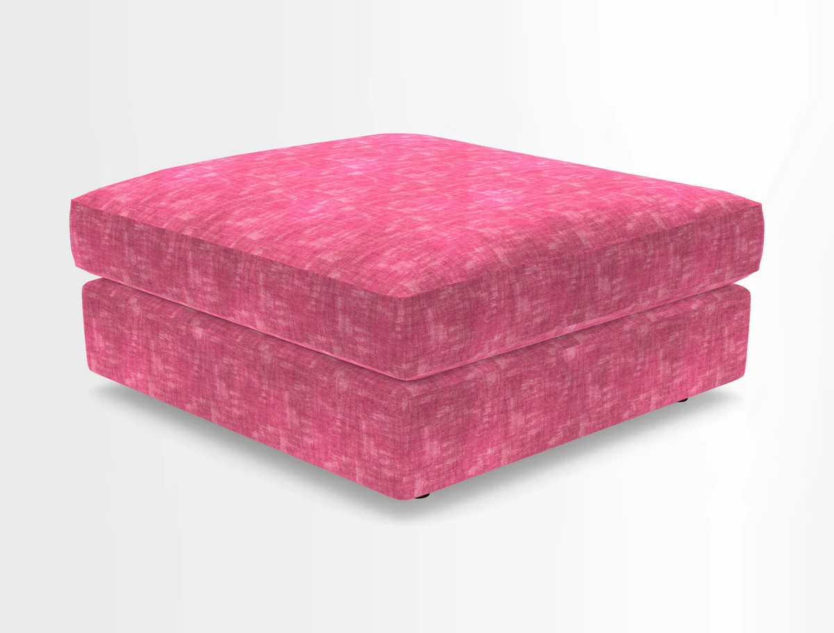 Slingsby fixed cover Footstool in Two Tone Plain Biscuit