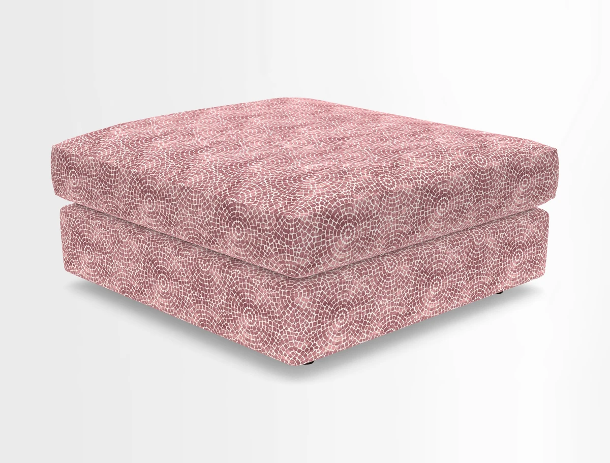 Slingsby fixed cover Footstool in Two Tone Plain Biscuit