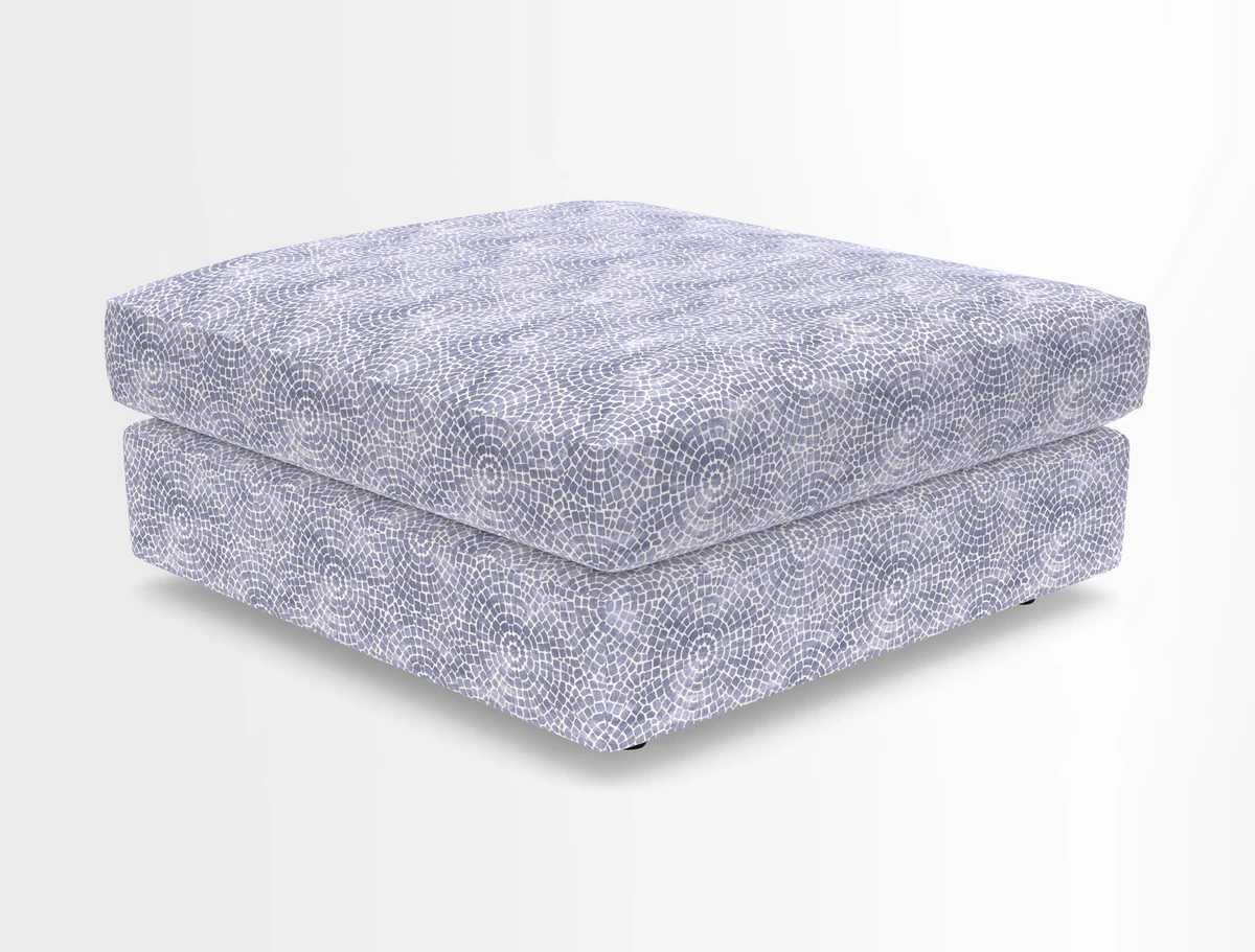 Slingsby fixed cover Footstool in Two Tone Plain Biscuit