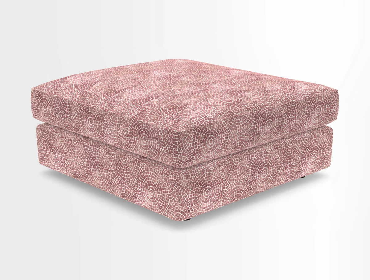 Slingsby fixed cover Footstool in Two Tone Plain Biscuit