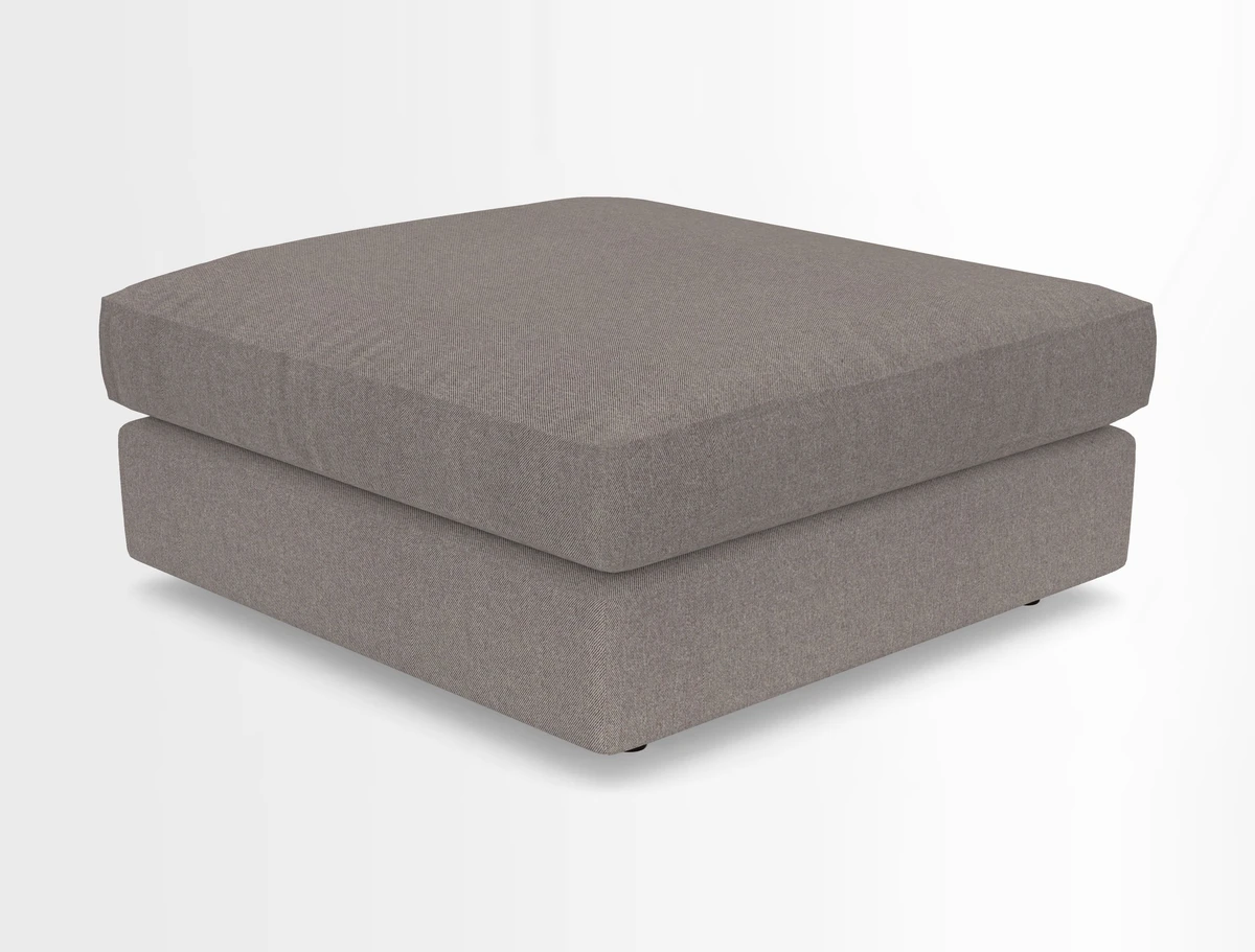 Slingsby fixed cover Footstool in Two Tone Plain Biscuit