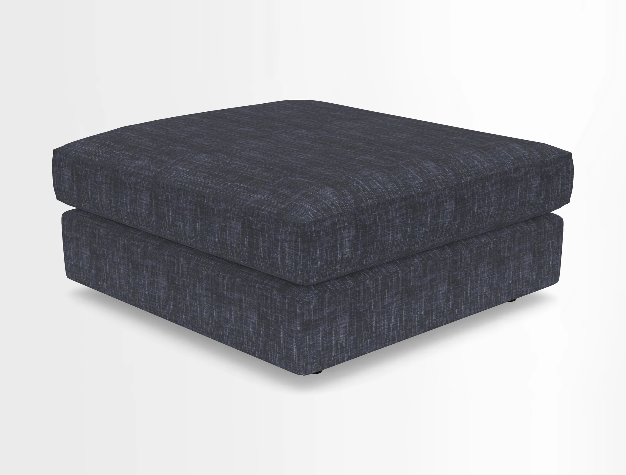 Slingsby fixed cover Footstool in Two Tone Plain Biscuit