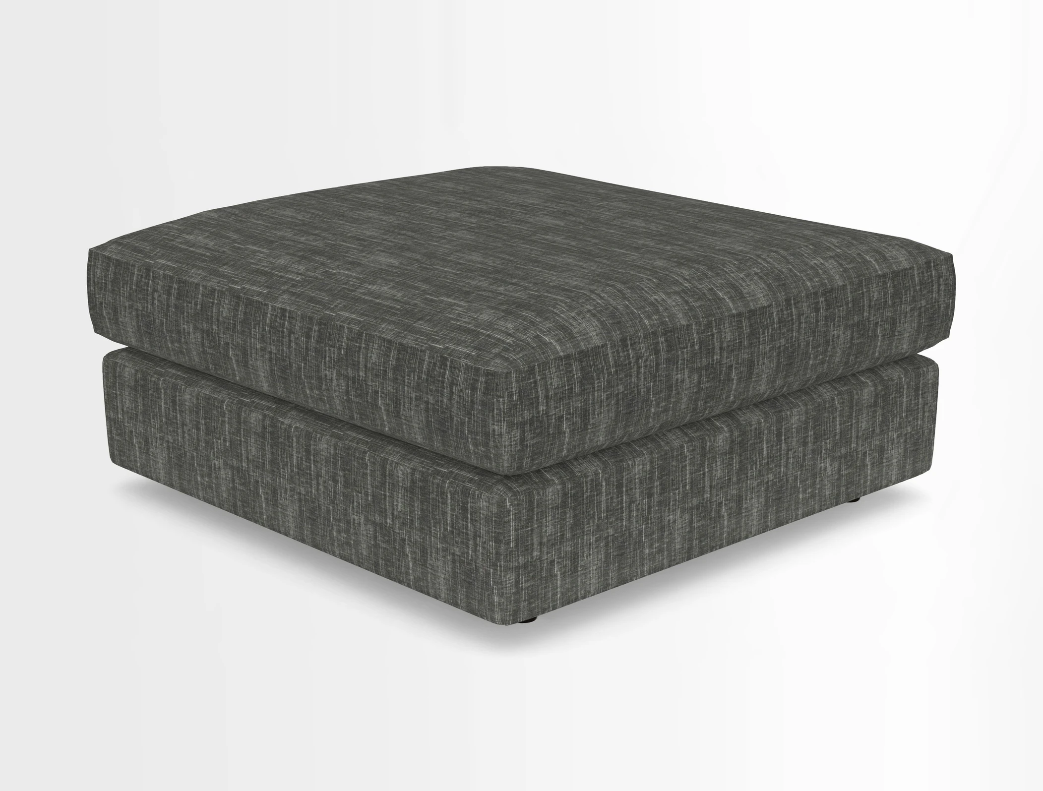 Slingsby fixed cover Footstool in Two Tone Plain Biscuit