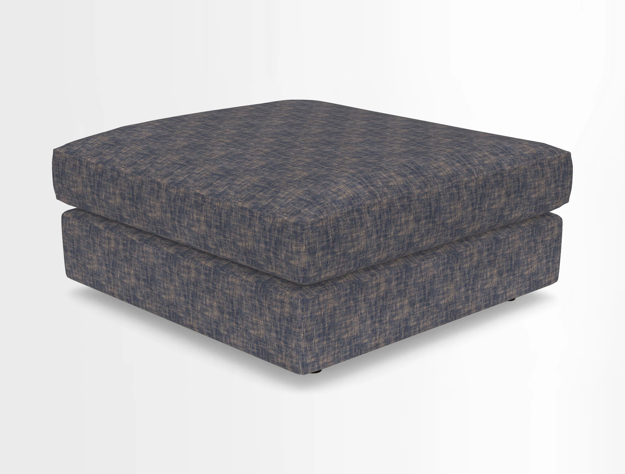 Slingsby fixed cover Footstool in Two Tone Plain Biscuit