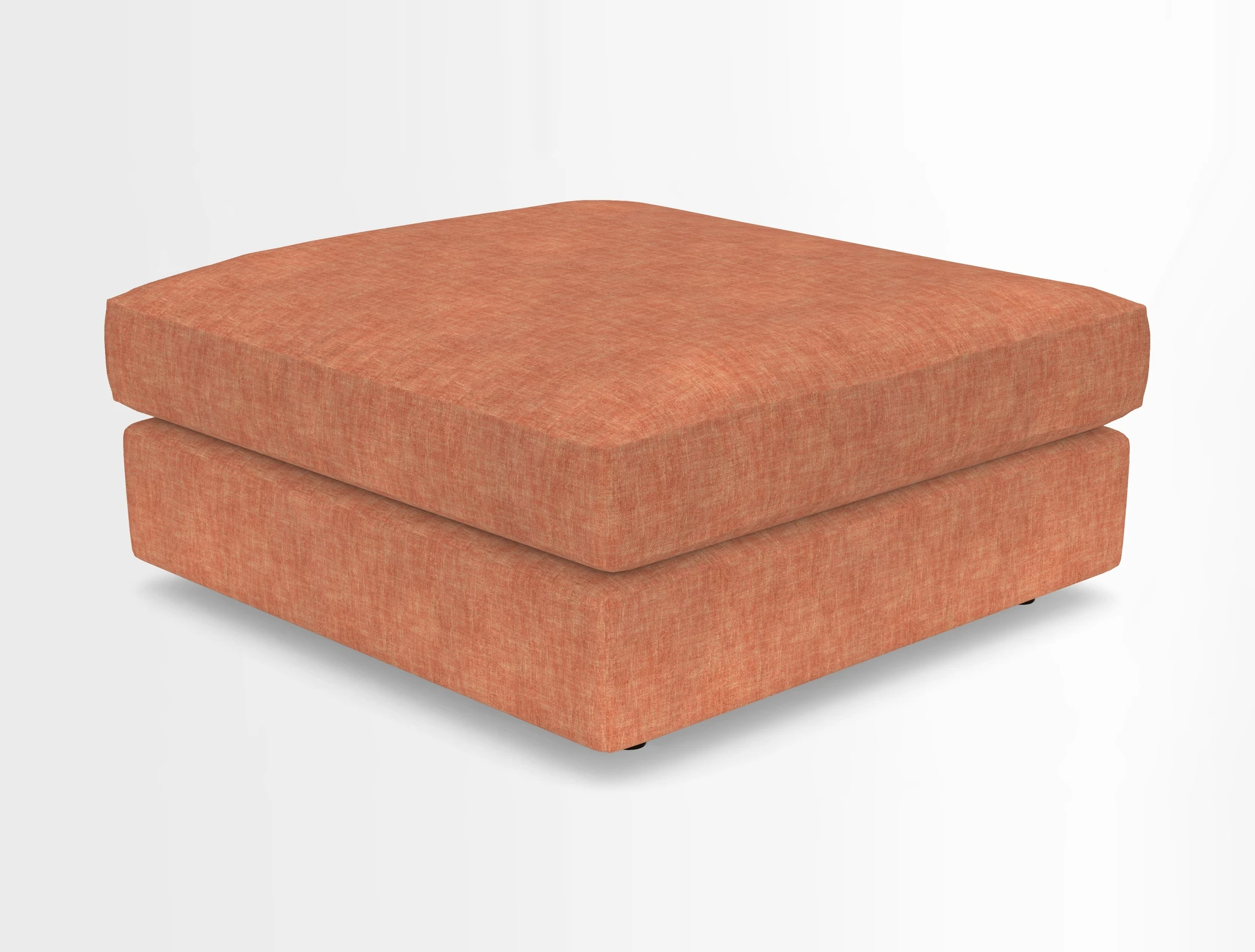Slingsby fixed cover Footstool in Two Tone Plain Biscuit