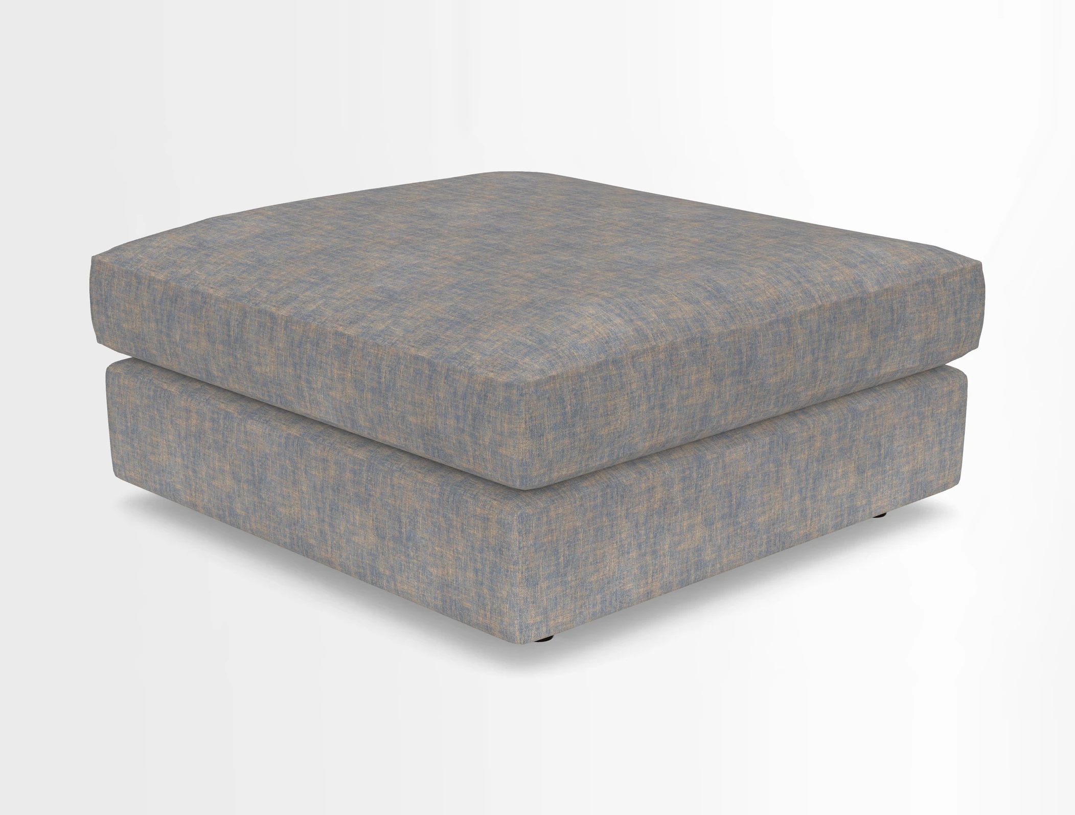 Slingsby fixed cover Footstool in Two Tone Plain Biscuit