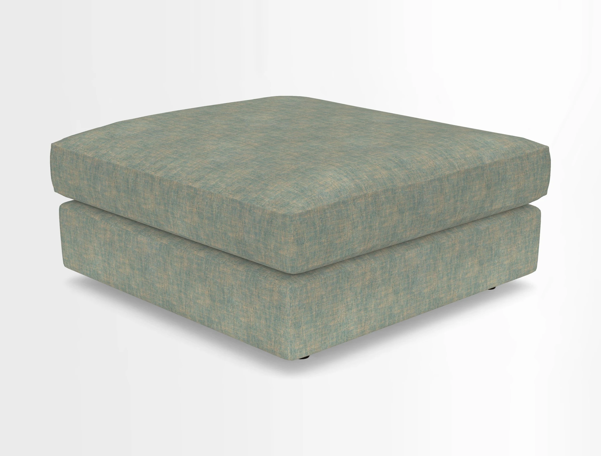 Slingsby fixed cover Footstool in Two Tone Plain Biscuit