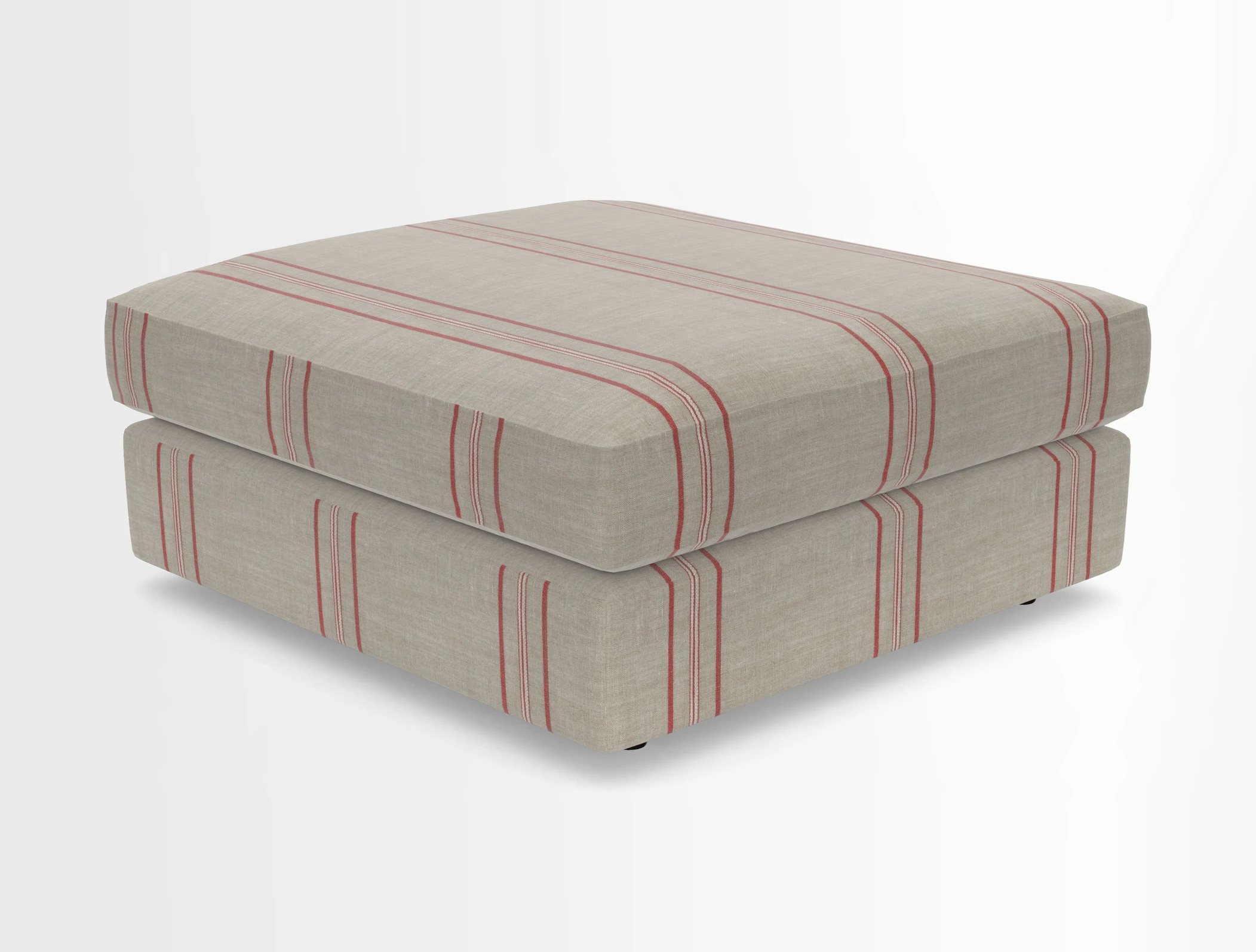 Slingsby fixed cover Footstool in Two Tone Plain Biscuit