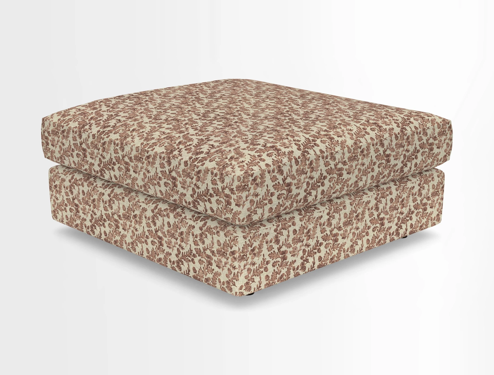 Slingsby fixed cover Footstool in Two Tone Plain Biscuit