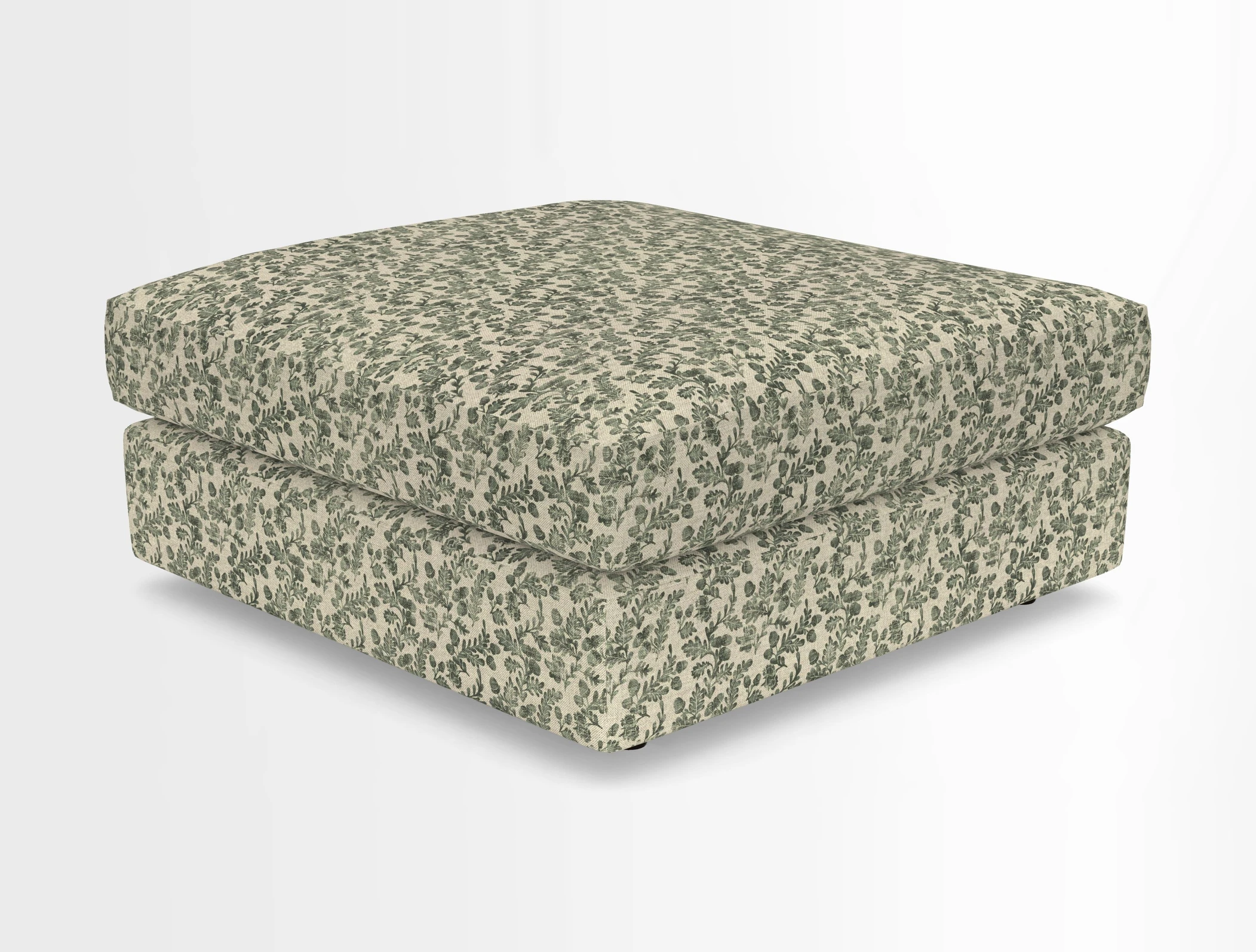 Slingsby fixed cover Footstool in Two Tone Plain Biscuit