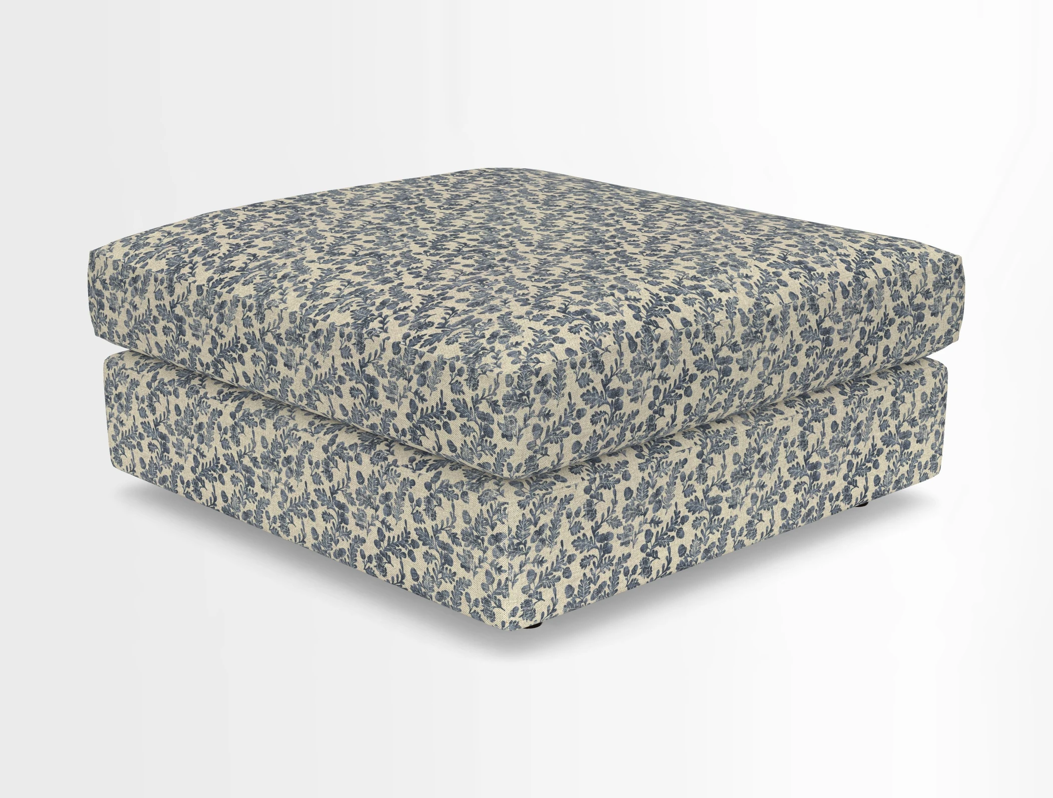 Slingsby fixed cover Footstool in Two Tone Plain Biscuit