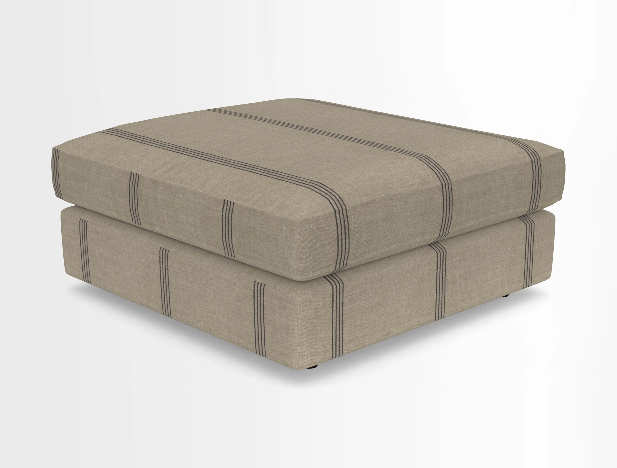 Slingsby fixed cover Footstool in Two Tone Plain Biscuit