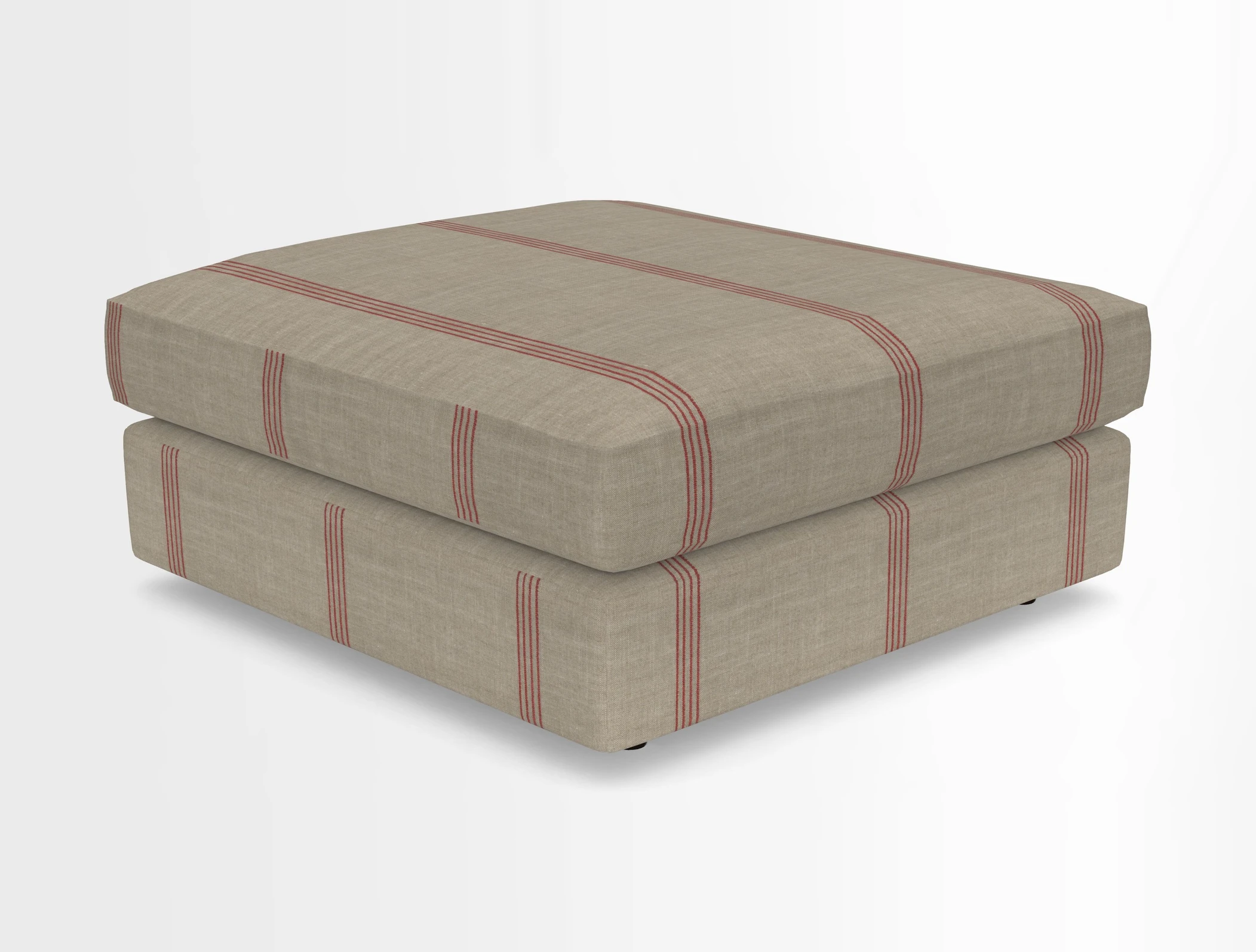 Slingsby fixed cover Footstool in Two Tone Plain Biscuit