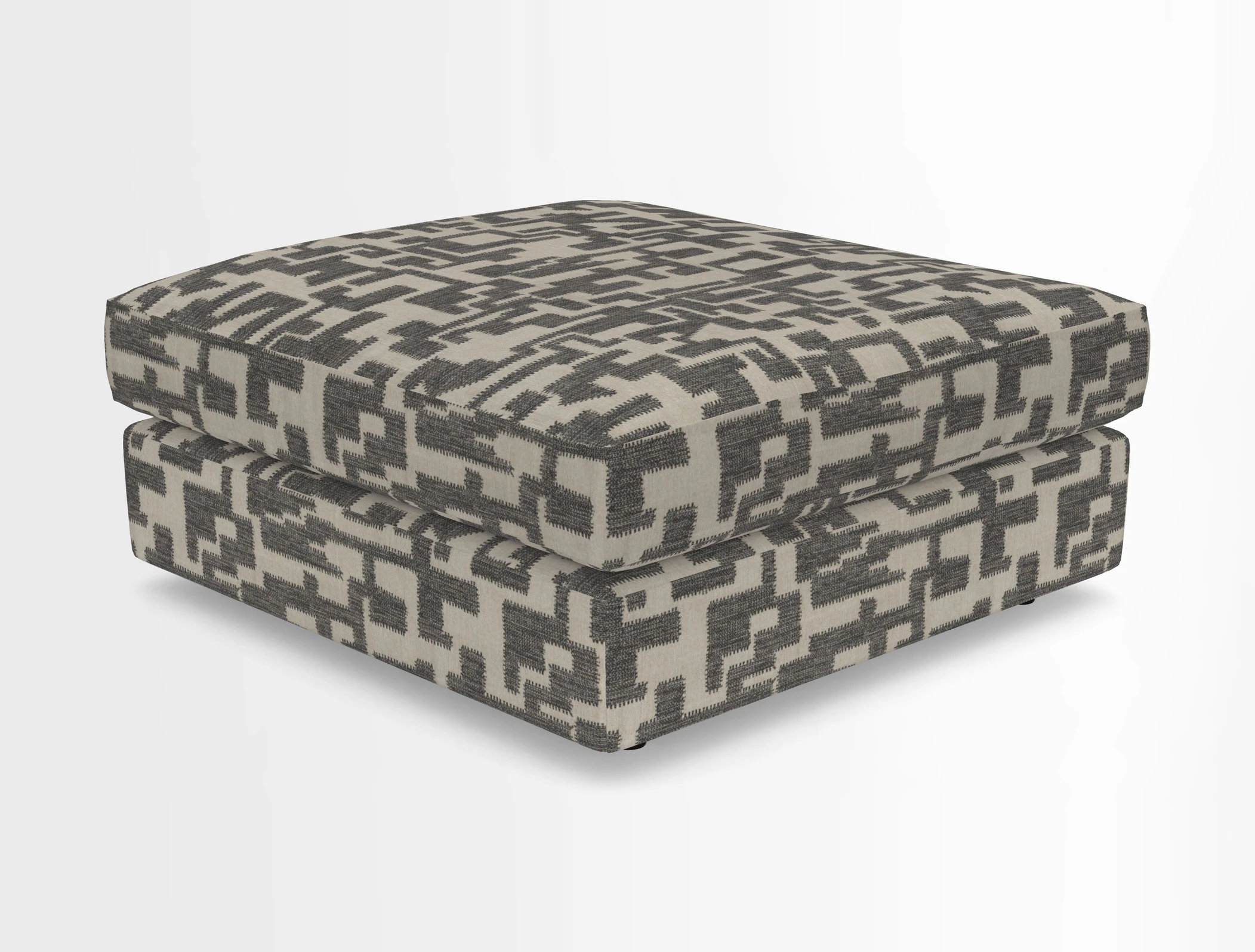 Slingsby fixed cover Footstool in Two Tone Plain Biscuit