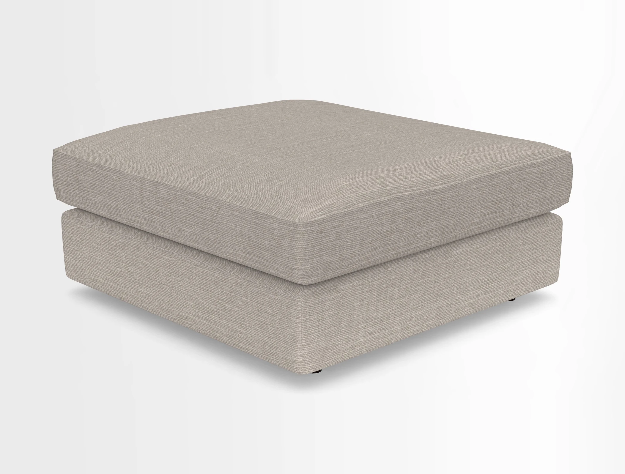 Slingsby fixed cover Footstool in Two Tone Plain Biscuit