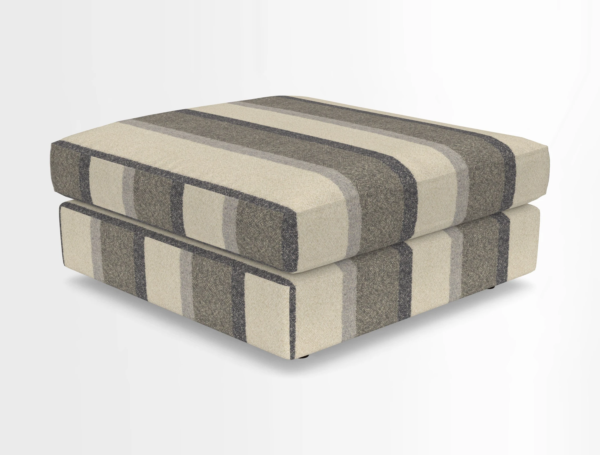 Slingsby fixed cover Footstool in Two Tone Plain Biscuit