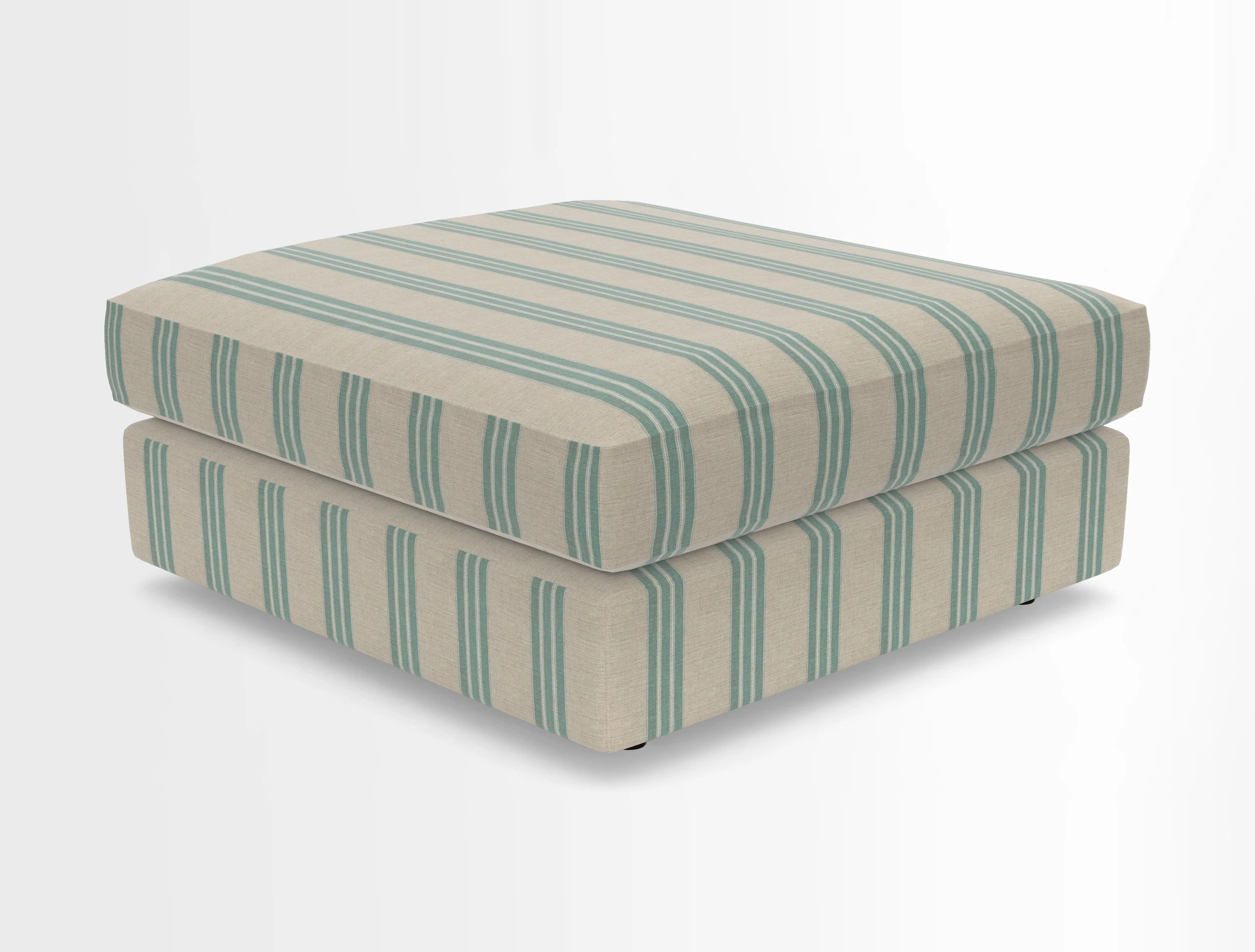 Slingsby fixed cover Footstool in Two Tone Plain Biscuit