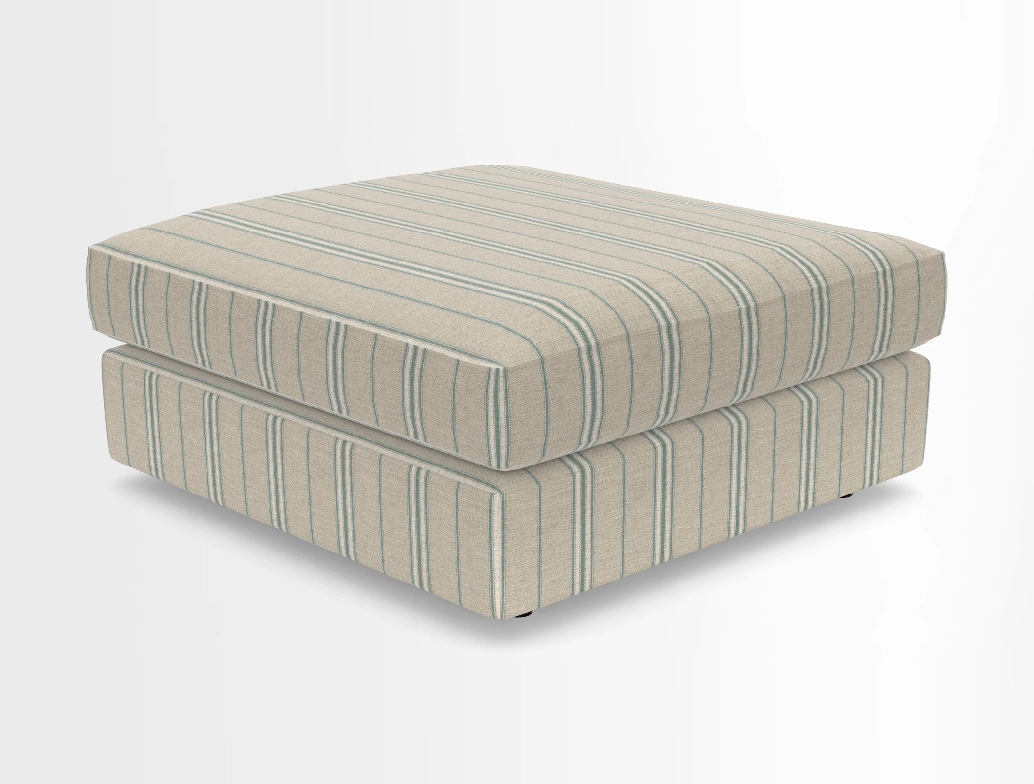 Slingsby fixed cover Footstool in Two Tone Plain Biscuit