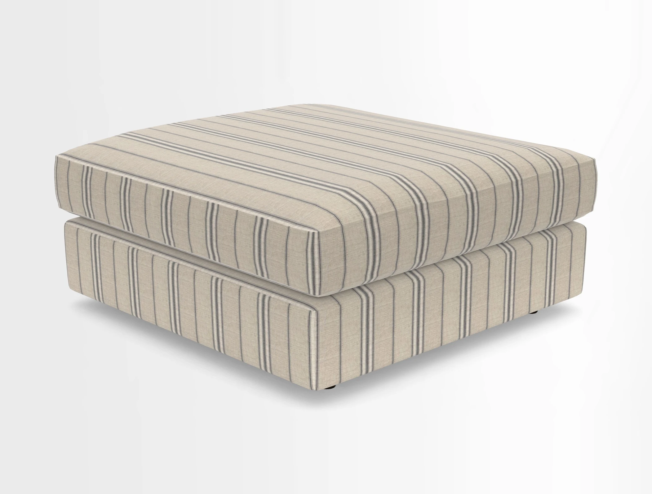 Slingsby fixed cover Footstool in Two Tone Plain Biscuit