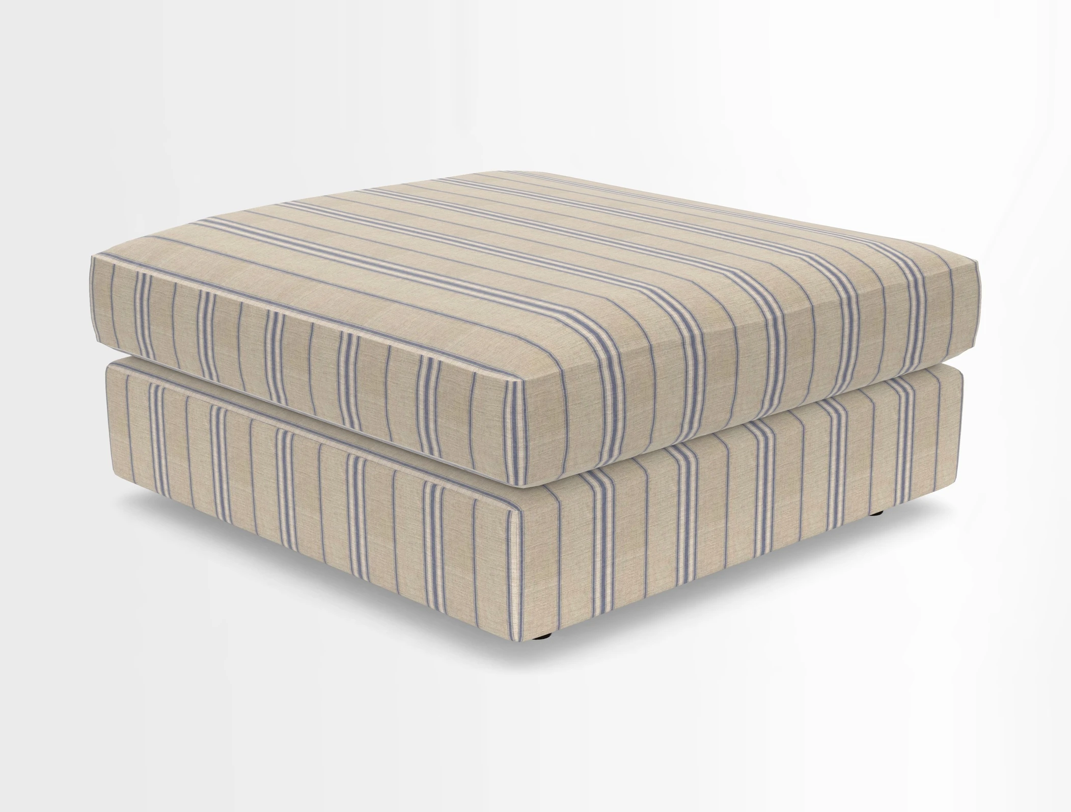 Slingsby fixed cover Footstool in Two Tone Plain Biscuit