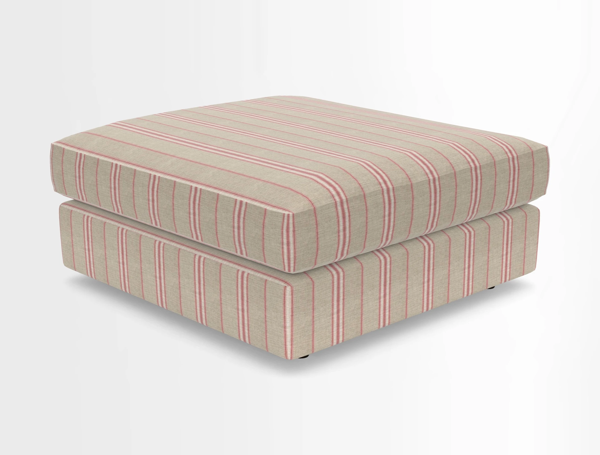 Slingsby fixed cover Footstool in Two Tone Plain Biscuit
