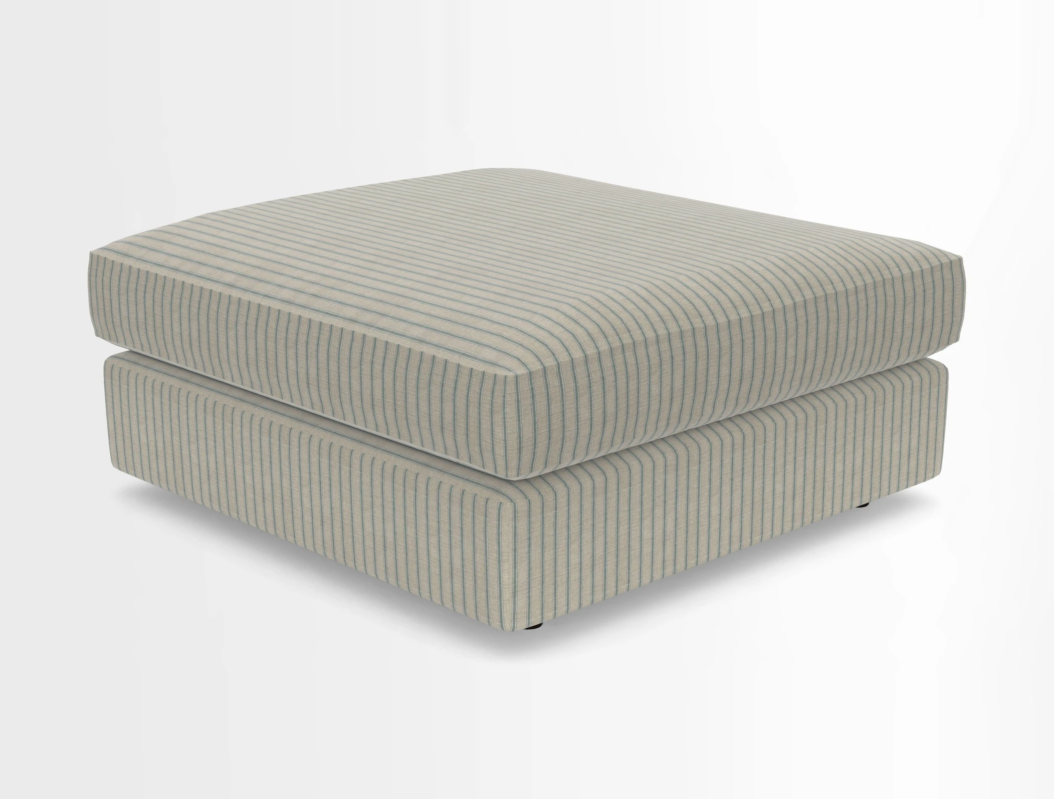 Slingsby fixed cover Footstool in Two Tone Plain Biscuit