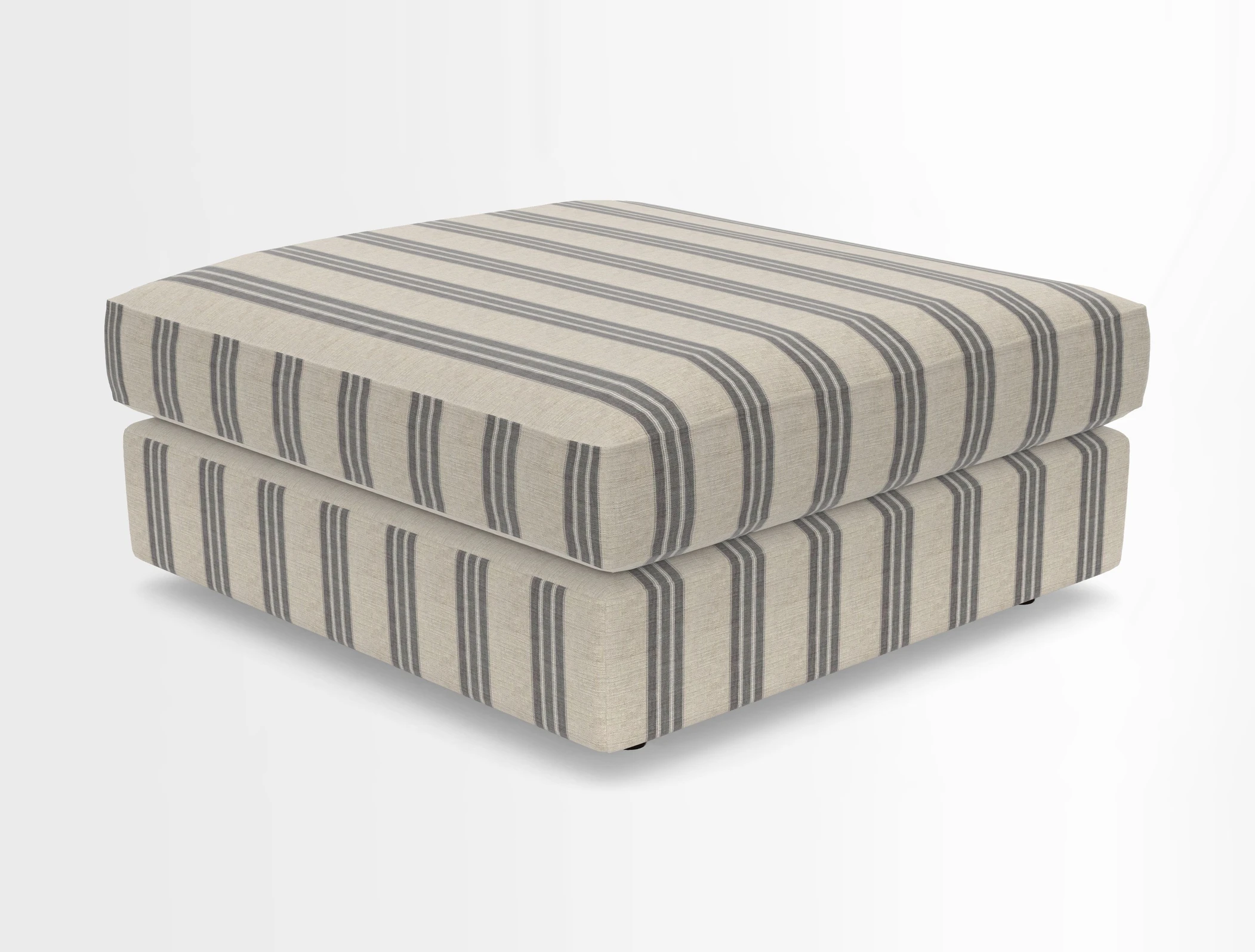 Slingsby fixed cover Footstool in Two Tone Plain Biscuit