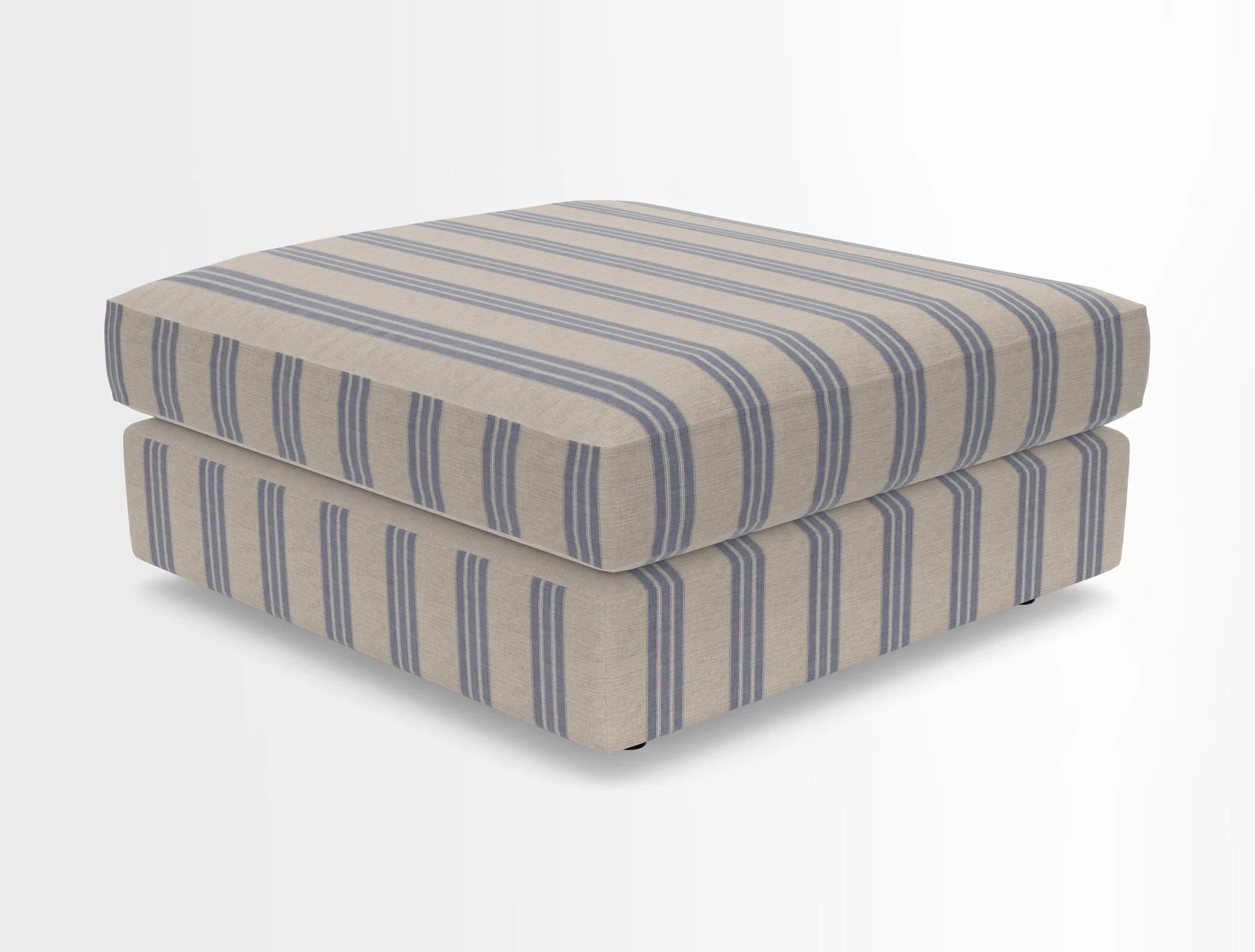 Slingsby fixed cover Footstool in Two Tone Plain Biscuit