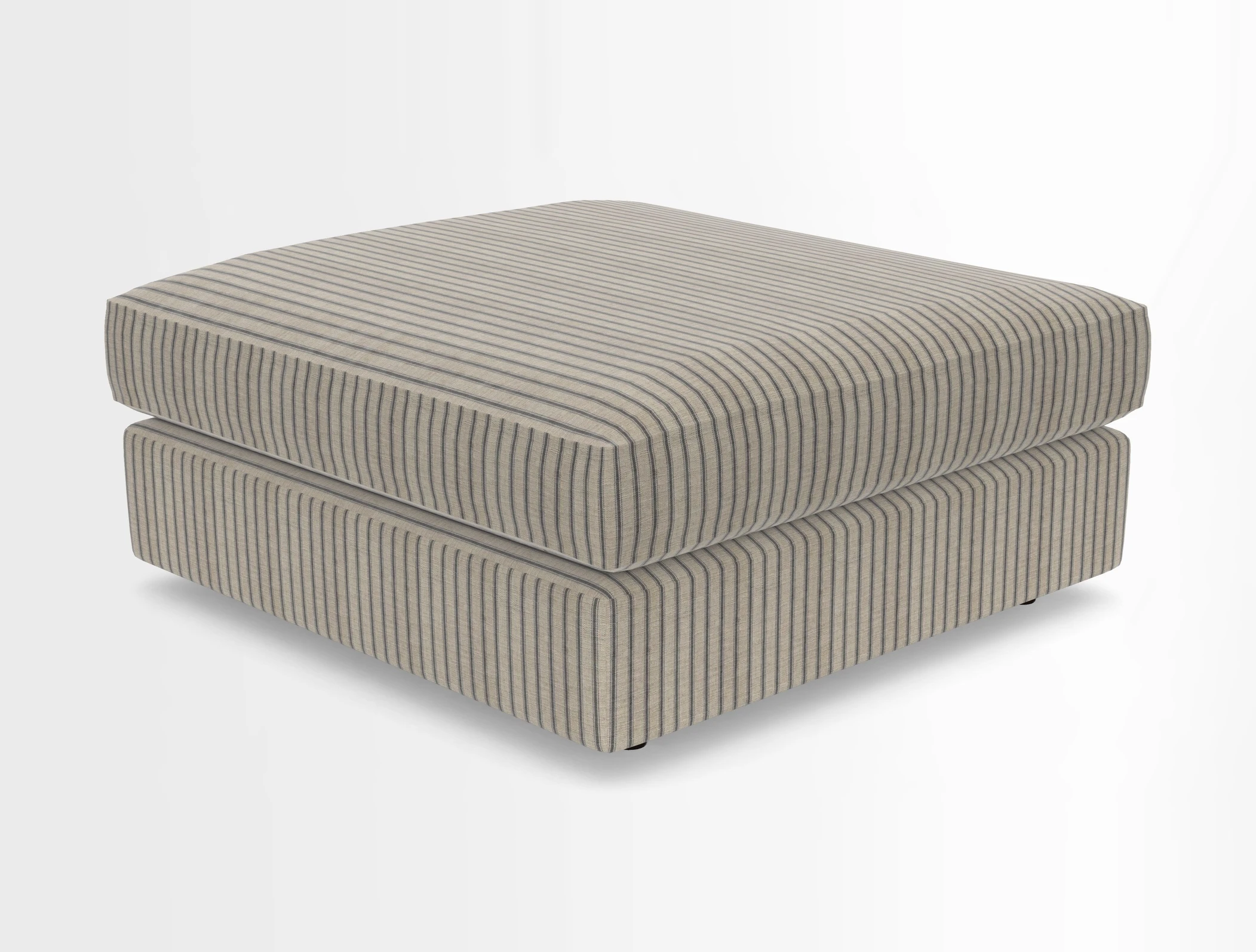 Slingsby fixed cover Footstool in Two Tone Plain Biscuit