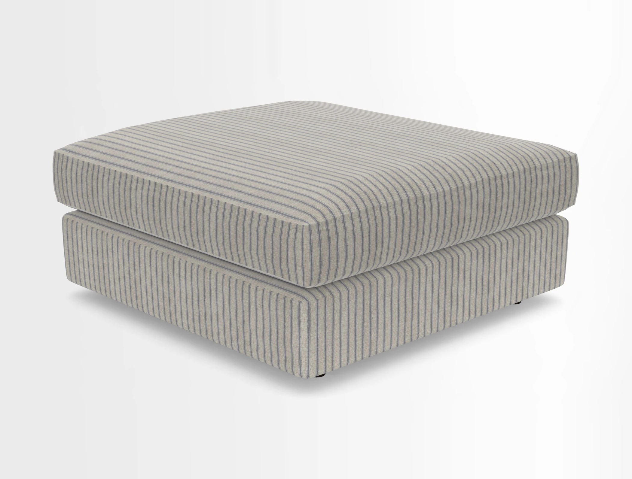 Slingsby fixed cover Footstool in Two Tone Plain Biscuit