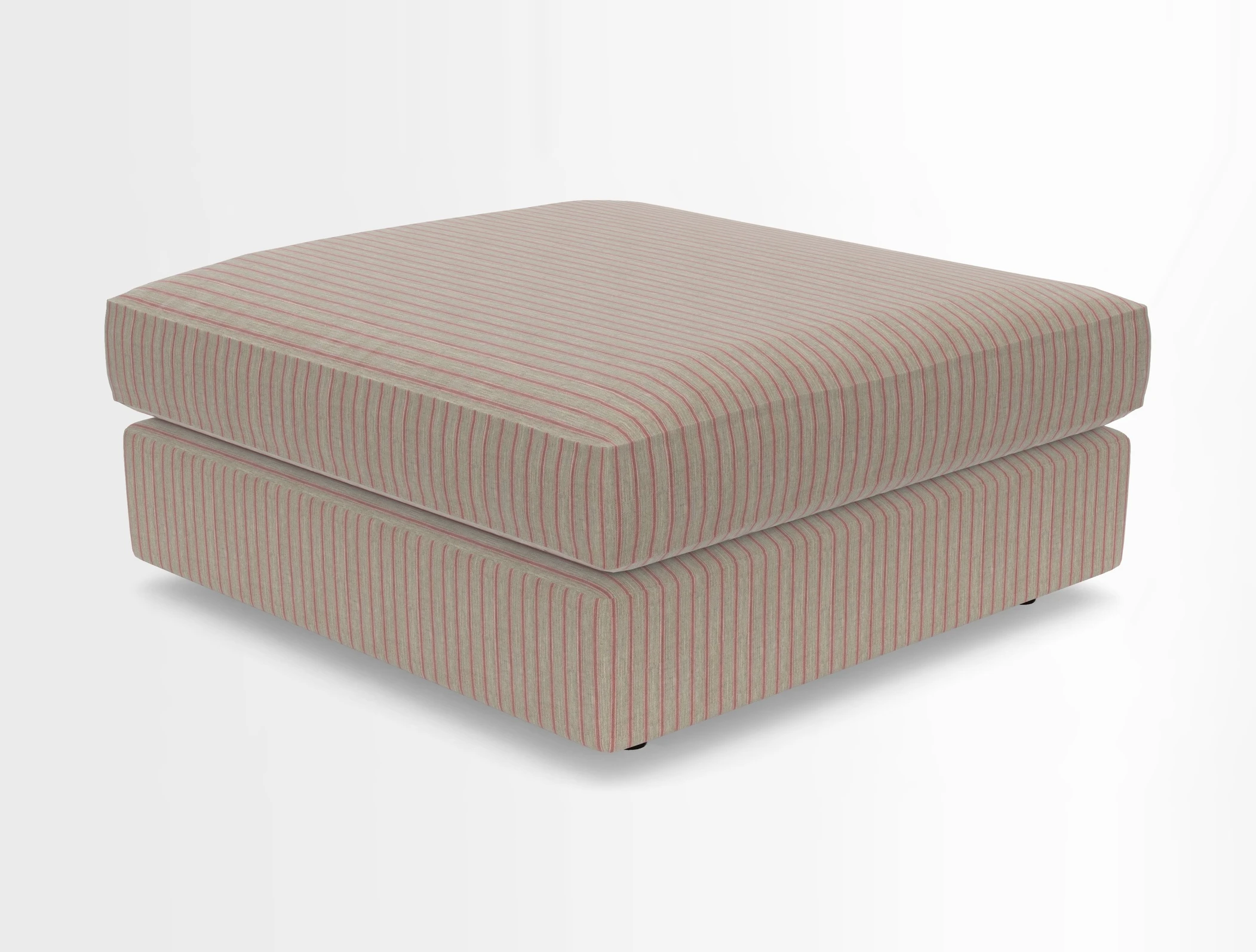 Slingsby fixed cover Footstool in Two Tone Plain Biscuit