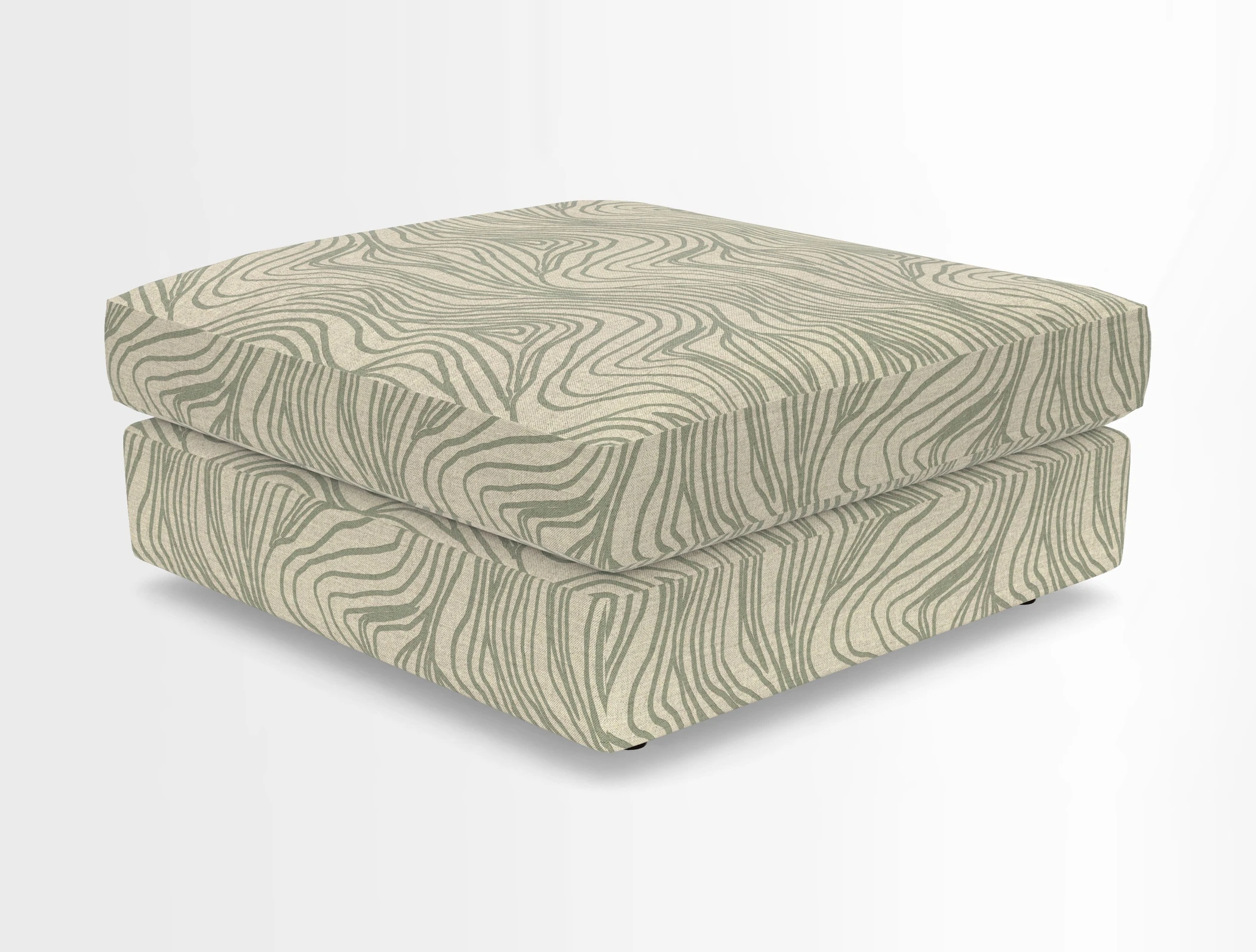 Slingsby fixed cover Footstool in Two Tone Plain Biscuit