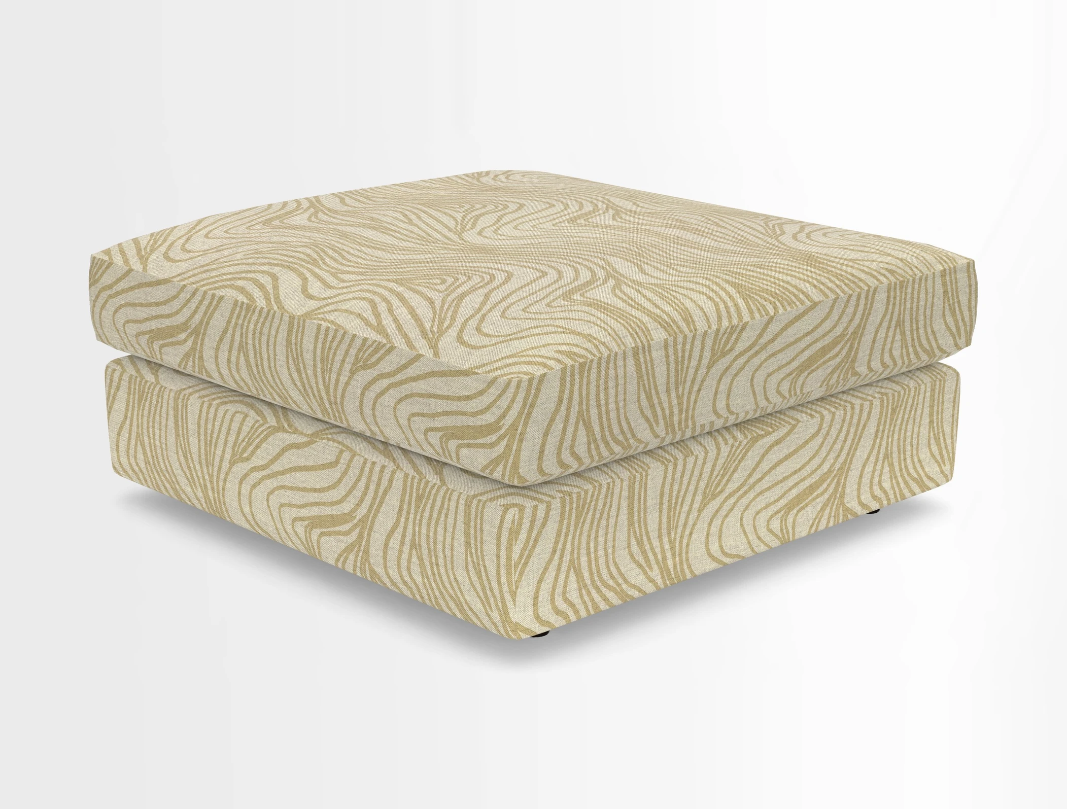 Slingsby fixed cover Footstool in Two Tone Plain Biscuit